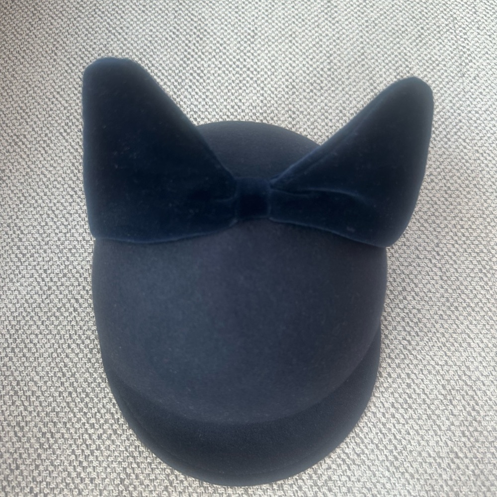 Federica Moretti Wool Bunny Hat with the Velvet Bow